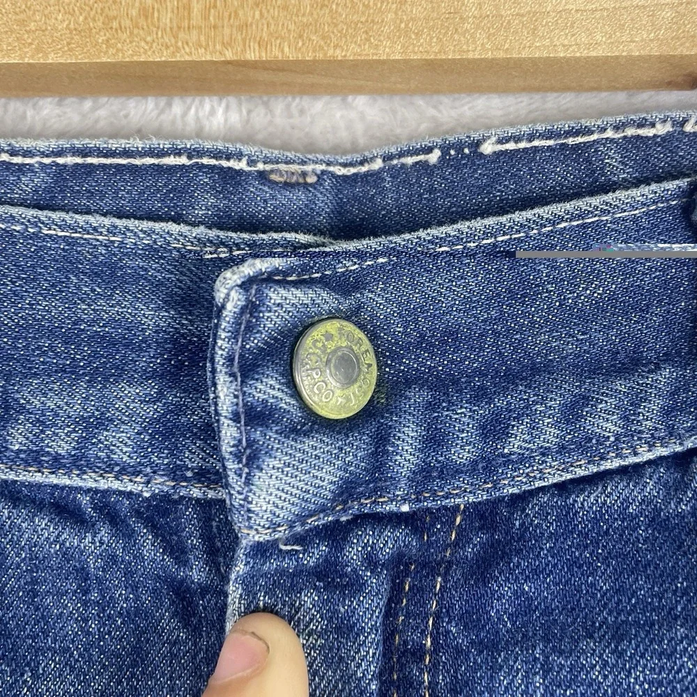 Vintage 50s Penneys Foremost Selvedge Denim Jeans Mens 32x28 Repaired 1950s Hole